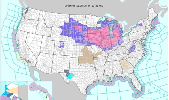 Winter Storm approaching Michigan is a whopper, stretching nearly 1,500 miles