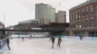 Families hit Canalside ice rink for Thanksgiving fun in Buffalo