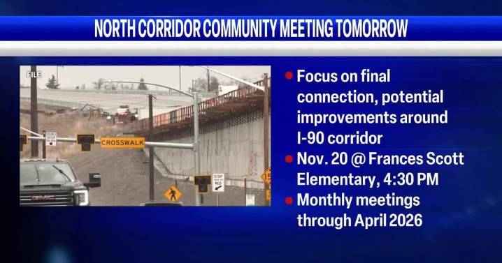 Community meetings in Spokane to discuss North Corridor, I