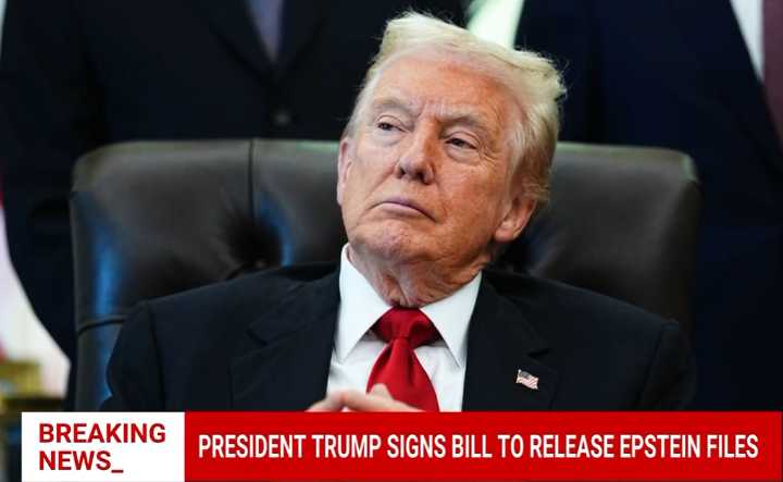 Donald Trump firma proyecto de ley para desclasificar los archivos del Departamento de Justicia sobre Epstein