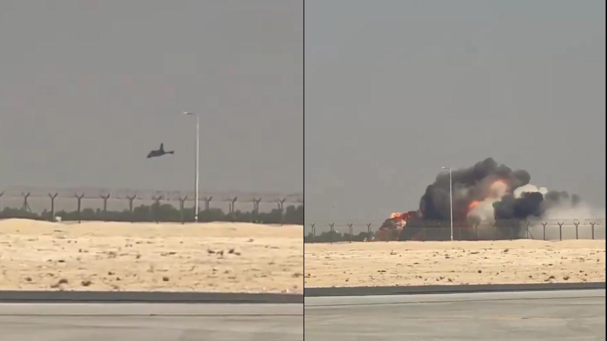 Harrowing crash: Videos capture moment Indian Tejas Jet crashes during aerobatic display