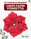 DIY Christmas Ornament | Crepe Paper Poinsettia