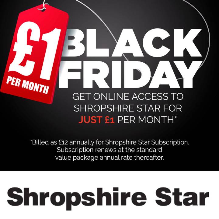 Black Friday Shropshire Star deal extended! Final few days to join Star Plus for just £1 a month in our best ever offer