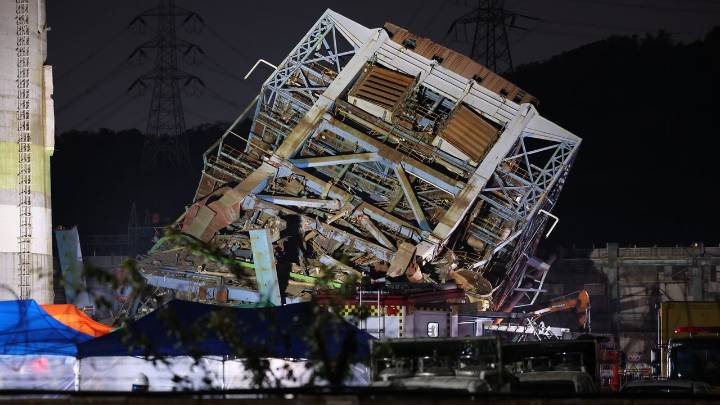 At least 1 dead, 6 trapped after structure collapses at decommissioned South Korean power plant