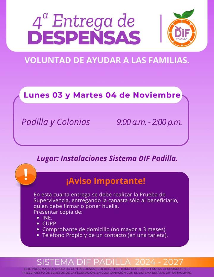 4ª Entrega de Despensas