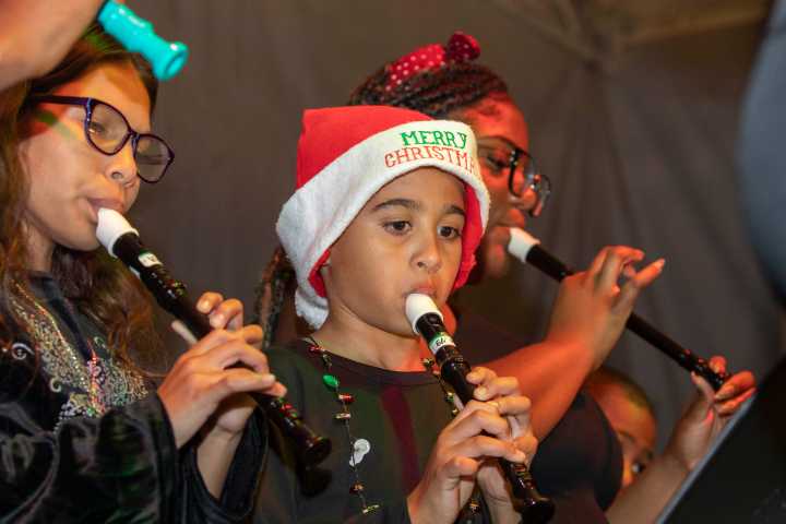 Sunrise Winter Wonderland event with festive displays, snow play and drones