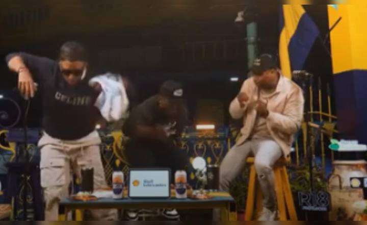 Jefferson Farfán, Luis Advíncula y Roberto Guizasola fueron sorprendidos por la explosión de una bombarda en pleno programa en vivo