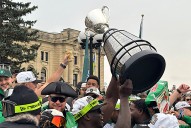 Elation spills over as Roughriders take Grey Cup parade to Legislature
