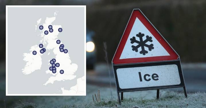 Mapped: See the areas predicted to be hit by snowfall as an arctic blast hits Britain