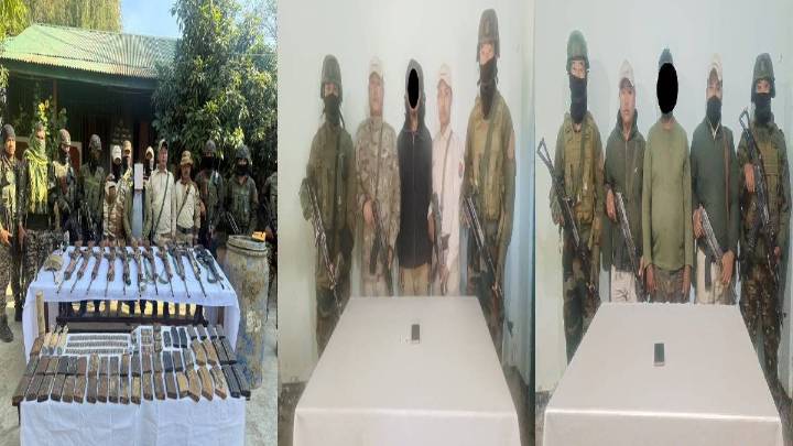 Manipur: Security forces arrest three insurgent cadres, major cache of arms recovered in state