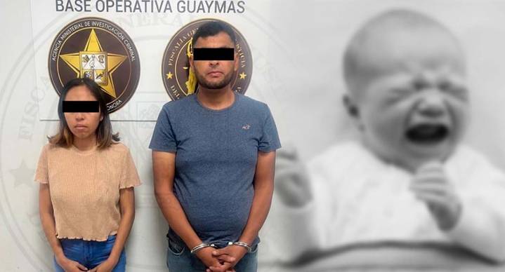 Vinculan a proceso a mujer por maltratar a bebé de meses en Guaymas; imputan a su pareja por grabar los hechos