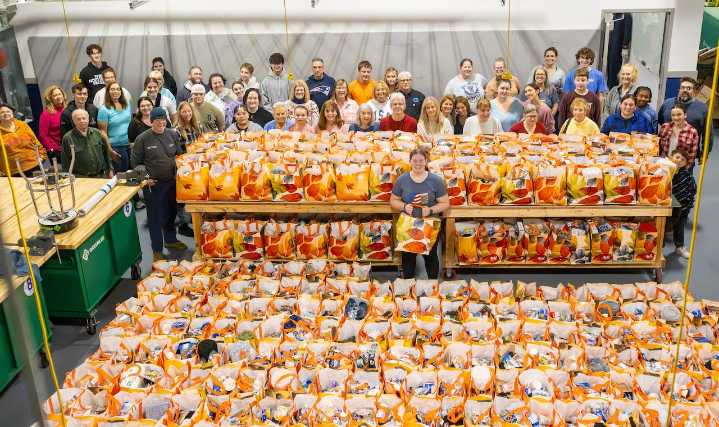 Jillian Battles and friends fill 800 care bags for troops and veterans