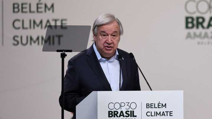 Guterres pide que la cumbre de Belém sea un "punto de inflexión": la inacción climática es "una negligencia mortal"