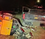 Flipped trailer foils attempt to flee police in Sturgeon Falls