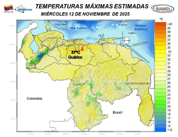 Pronóstico del clima para hoy miércoles 12 de noviembre de 2025