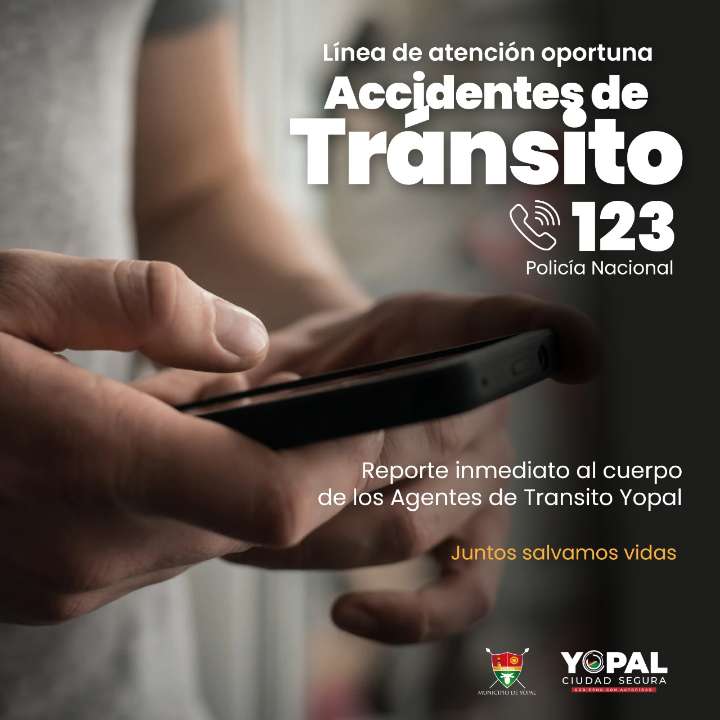 Reporte de siniestros viales en Yopal a través de la línea 123