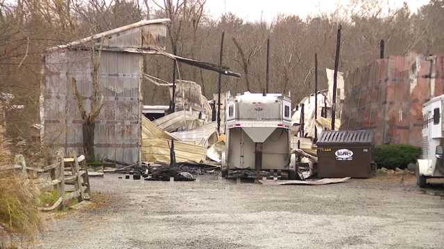 7 horses dead after large blaze at Mass. barn