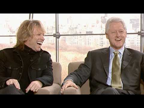 Bon Jovi Surprises President Clinton on 'Ellen'