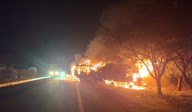 Hyderabad: Truck catches fire on NH-44 near Shamshabad, traffic hit