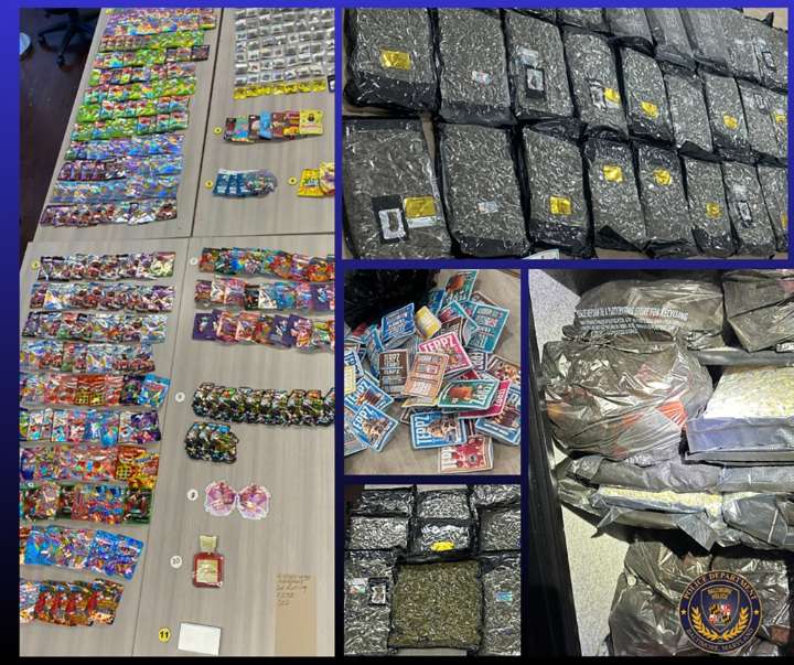 Baltimore Police seize cannabis from smoke shops