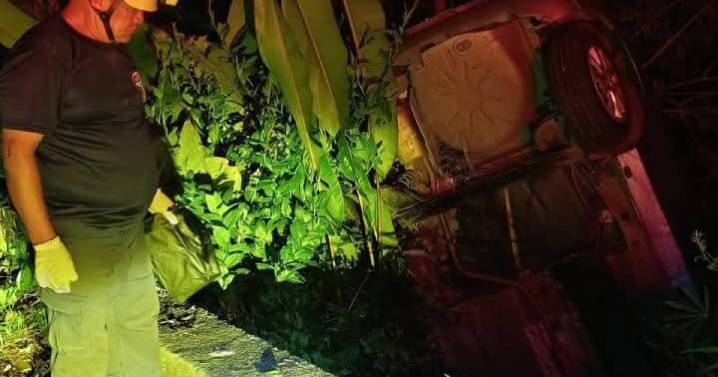 Caldas: el carro se volcó, pero no hallaron ocupantes