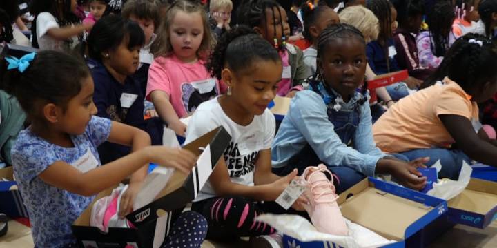 More than 500 elementary students given new shoes in Danville