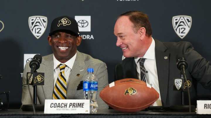 Deion Sanders reacts to news of his boss stepping down at Colorado