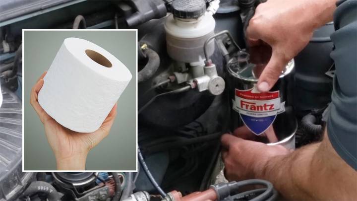 Why Not Filter Your Car’s Oil With A Roll Of Toilet Paper?