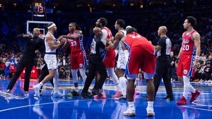 Magic’s Suggs ejected after heated altercation with 76ers’ Drummond
