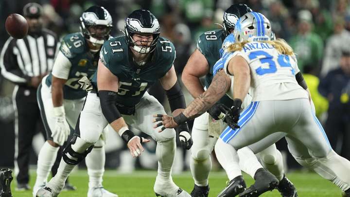 Eagles announce center Cam Jurgens will play on Sunday