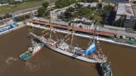La Fragata Libertad llegó al puerto de Buenos Aires tras casi seis meses de navegación