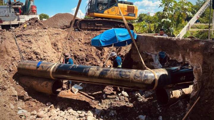 Ruptura de línea deja sin agua a colonias del sur de Culiacán