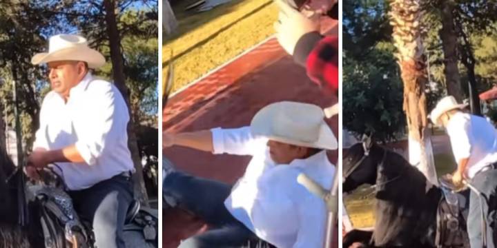 El spot le sale caro: diputado de Movimiento Ciudadano se cae de caballo en medio de grabaciones en Chihuahua