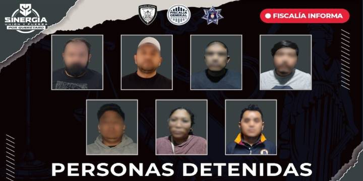 Detienen a siete personas y aseguran armas de fuego tras 12 cateos simultáneos en Querétaro