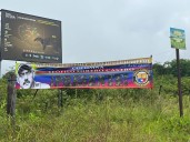 Pancartas de las disidencias fueron instalados en zona rural de Campoalegre