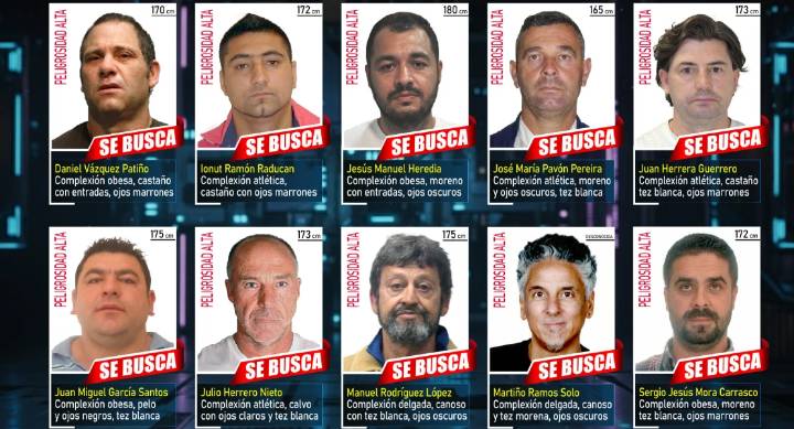 Los 10 fugitivos más buscados de España, uno de ellos vinculado con Extremadura