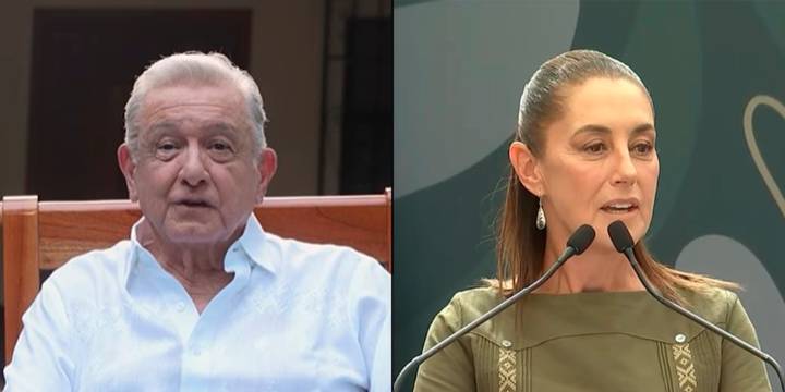 “Muy bien y muy contento”: Sheinbaum destaca el estado de AMLO en su regreso público