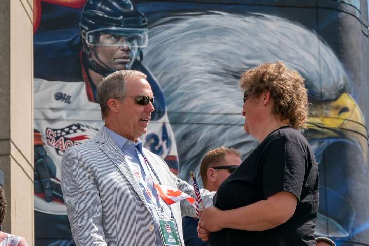 Saginaw Spirit owner Dick Garber takes place in Saginaw County Sports Hall of Fame