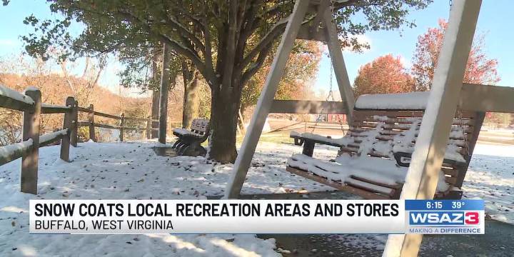 Snow coats local recreational areas and stores