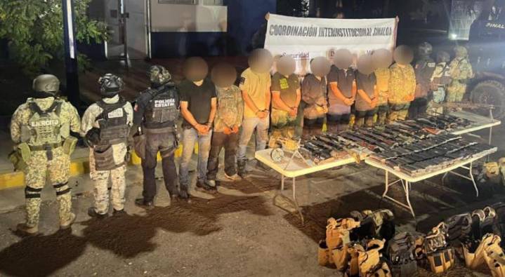 Enfrentamiento en Culiacán: murieron cinco; arrestaron nueve sicarios
