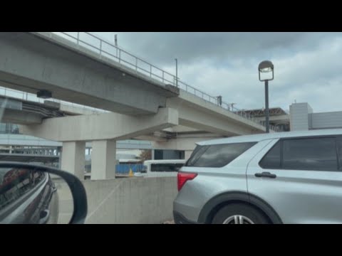 Snow flurries fall at Atlanta airport