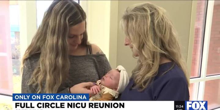 Decades apart, NICU nurse and patient reunite through new generation