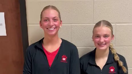 Wadsworth's Lilly McComas, Eliana Wolf | OHSAA Volleyball Video