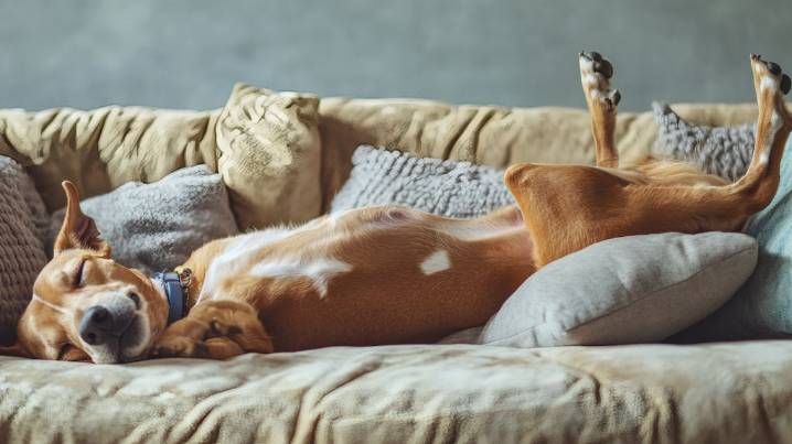 Qué significa que tu perro siempre duerma panza arriba, según veterinarios