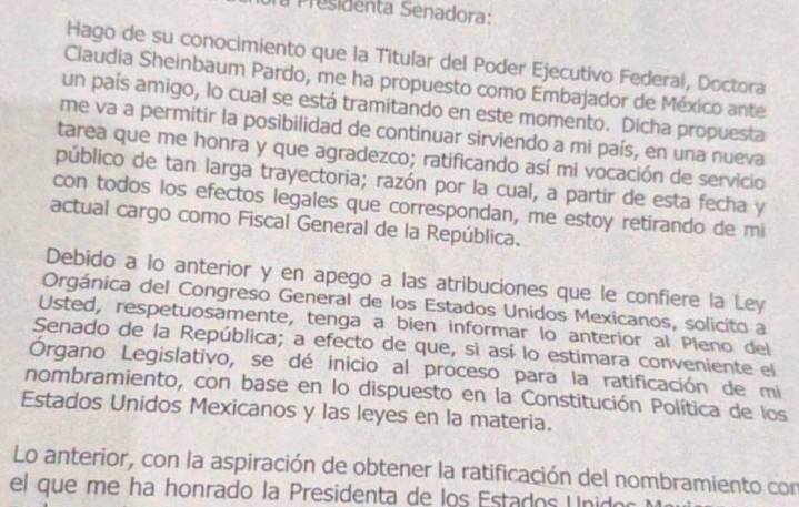Gertz oficializa su renuncia; será embajador en un país amigo