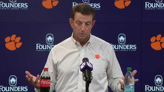 Dabo Swinney previews FSU, talks 'perspective' and officiating