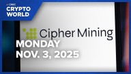 Cipher Mining shares soar after Q3 earnings beat, firm moves deeper into AI: CNBC Crypto World