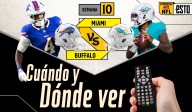 Buffalo Bills vs Miami Dolphins ¿Dónde ver y a qué hora es el juego de la semana 10 de la NFL?
