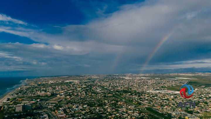 Espectacular Arcoíris adornó esta tarde el cielo de Playas de Rosarito
