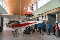 EAA hangs homebuilt plane in Brainerd airport